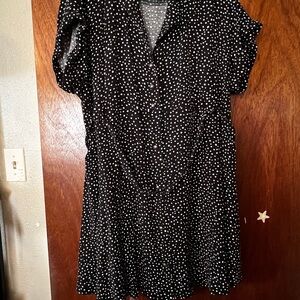 Torrid Black and White Polka Dot Top